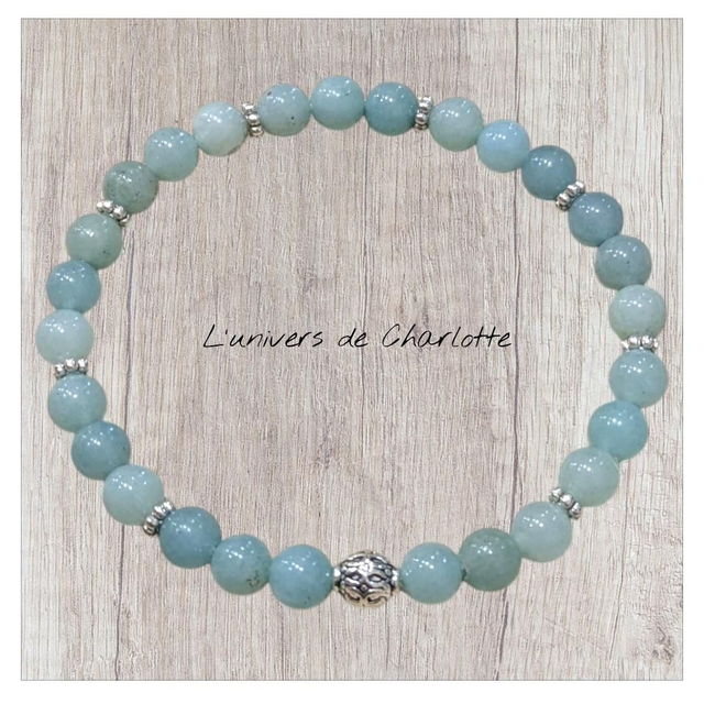 Bracelet "Amazonite" 6mm BR-129