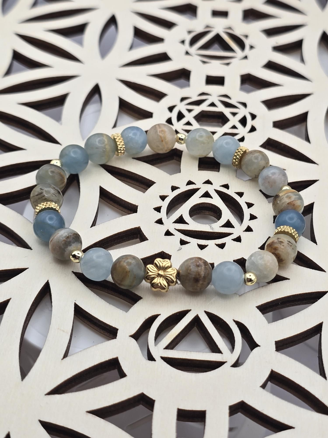 Bracelet Calcite bleue sur gangue 0,8 cm