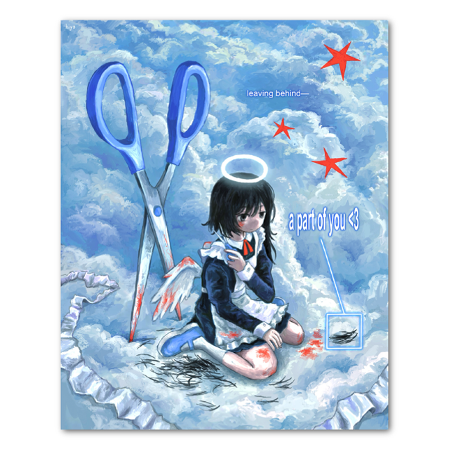 large art print - self haircut ✂️