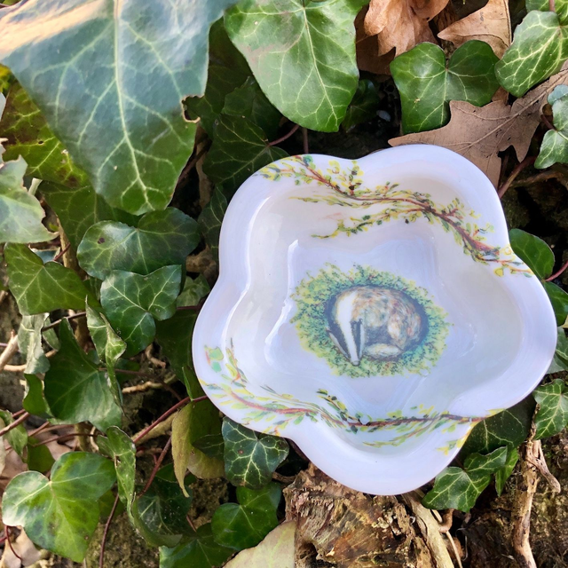 Upcycled flower dish