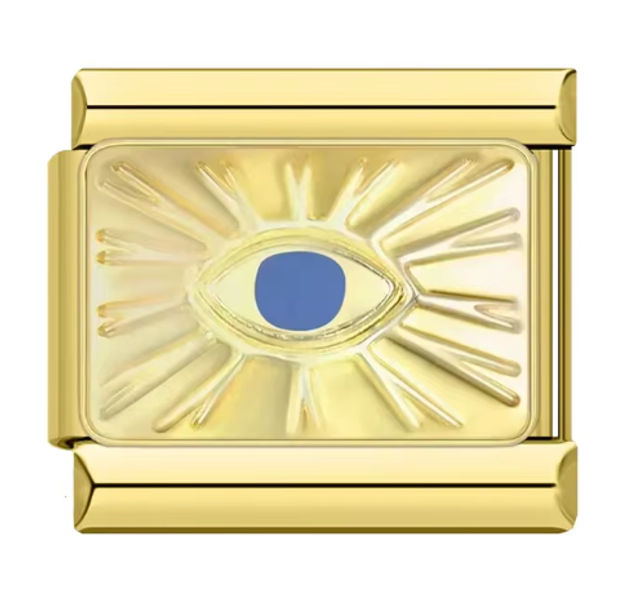 Charm Ojo Azul Dorado