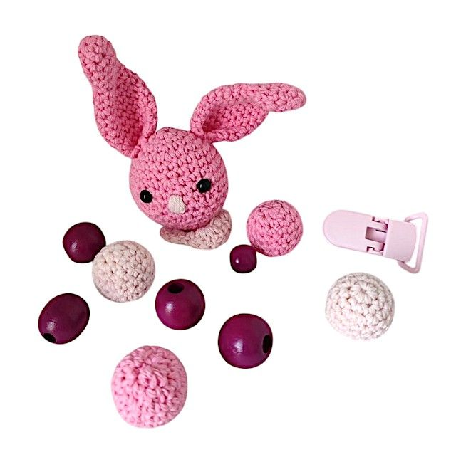 Attache-sucette lapin à personnaliser