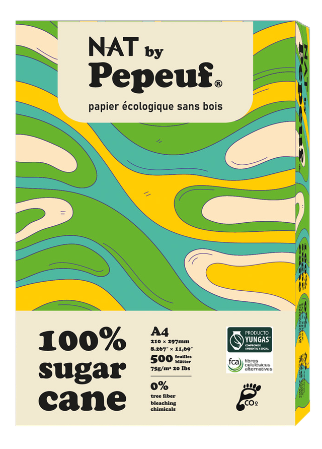 Carton de 5 rames de 500 feuilles NAT by Pepeuf