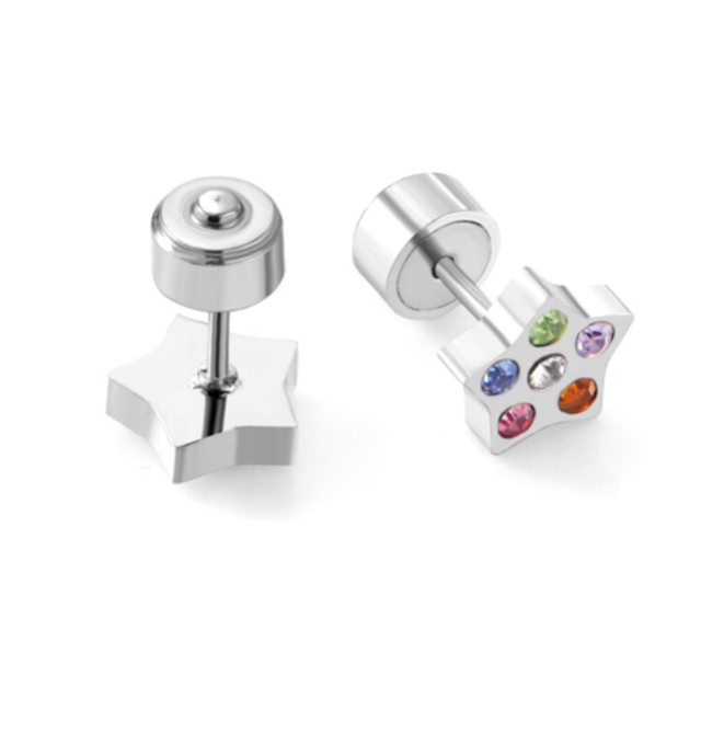 Rhinestone Star Comfort Back Studs