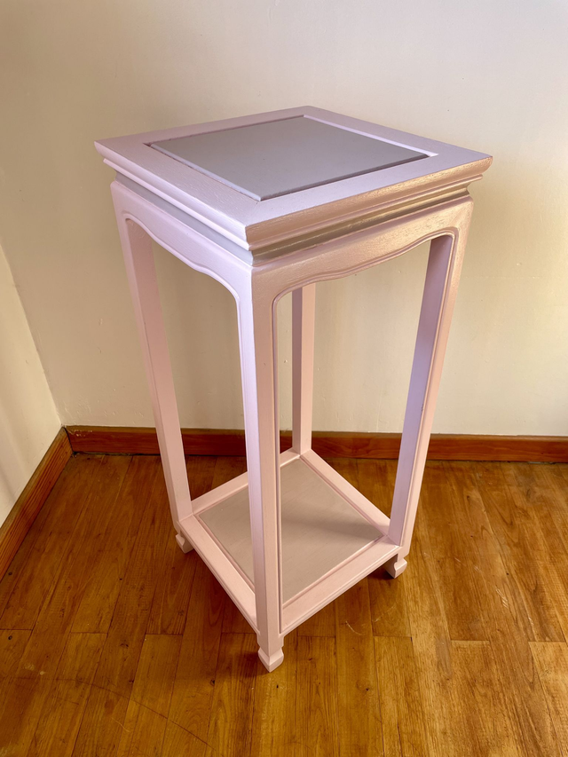 Guéridon rose poudré