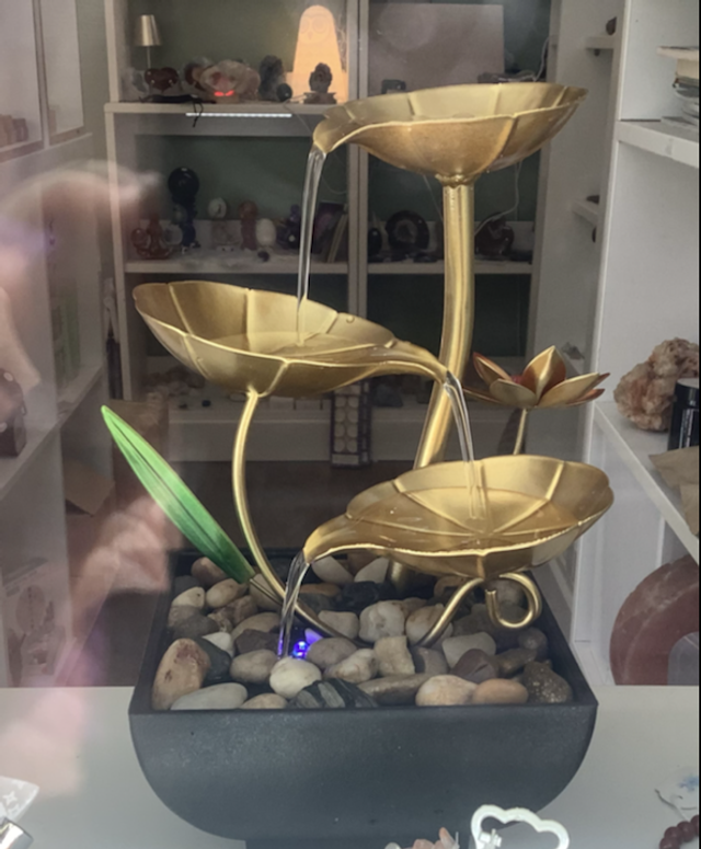 Fontaine Résine Fleurs de Forêt 23cm