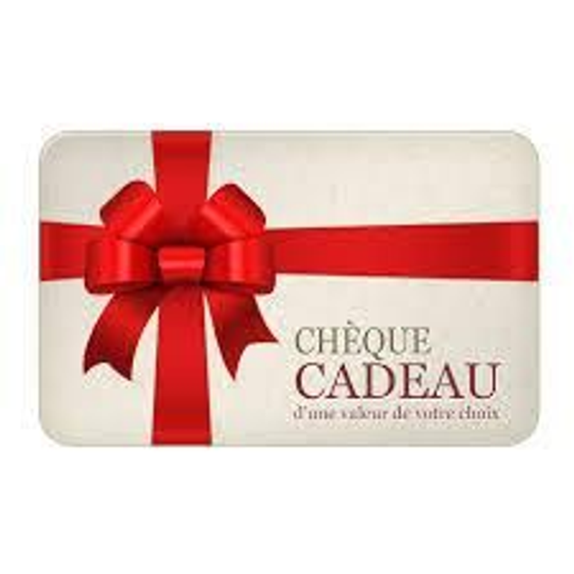 Chèque cadeau en valeur (de 40€ à 80€)