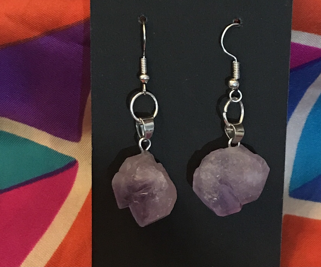 Purple Dangling Earrings-PUR44
