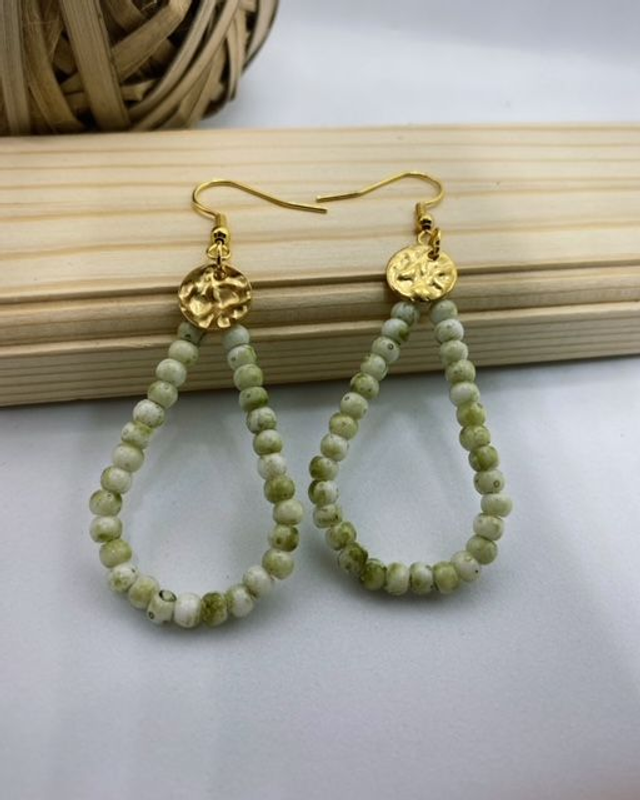Boucles d'oreilles Vertes 