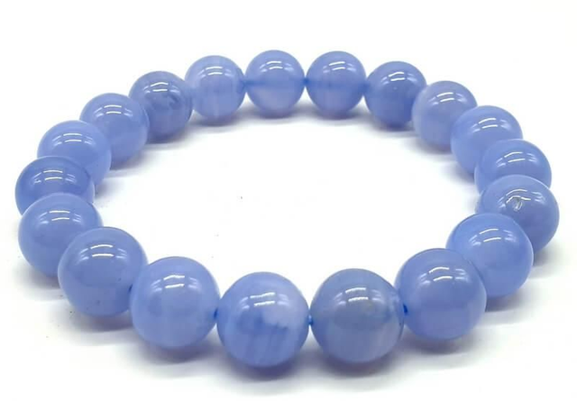Bracelet Calcédoine Bleue