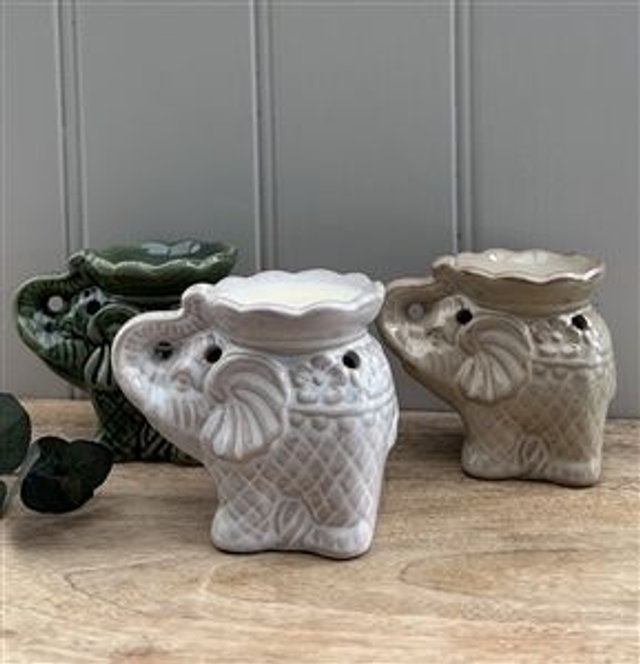Ceramic Elephant Tea Light Burner
