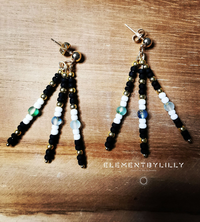 Boucles d'oreilles "Egyptian bleu"