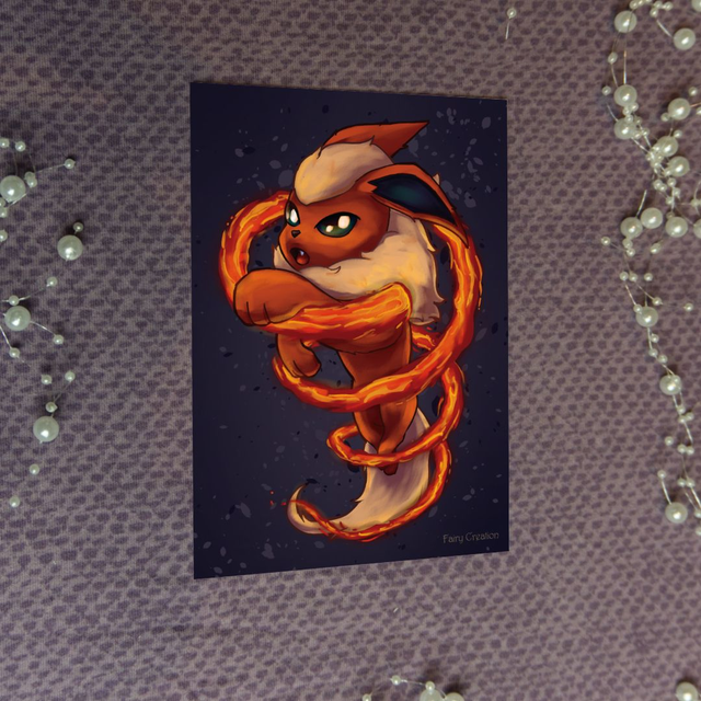 Print Flareon (Postcard & A5)