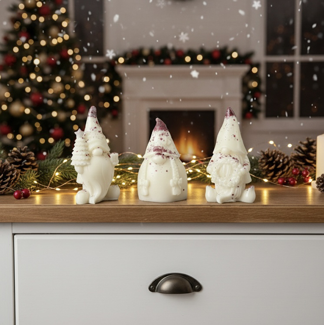Lot de 3 gnomes de Noël