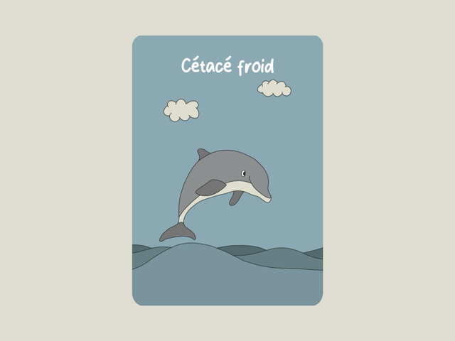 Carte postale &quot; Cétacé froid &quot;