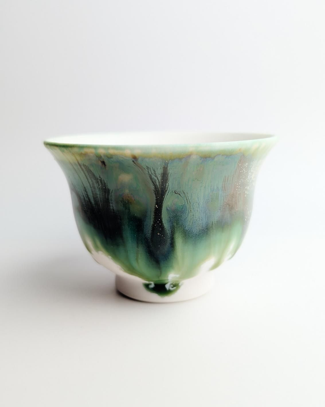 Czarka z porcelany "wiosenna łąka" 100ml