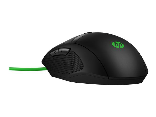 HP Pavilion Gaming 300 - Mouse - per destrorsi e per sinistrorsi - cablato - USB - nero - 