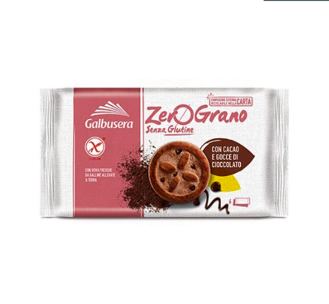 Galbusera - Gluténmentes Keksz Kakaóval és csoki darabkákkal 220g