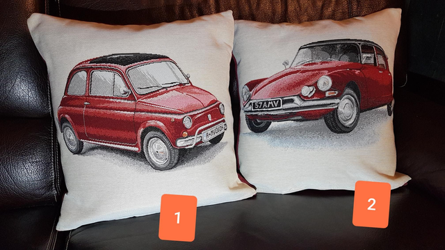 Coussin fiat 500 - DS rouge