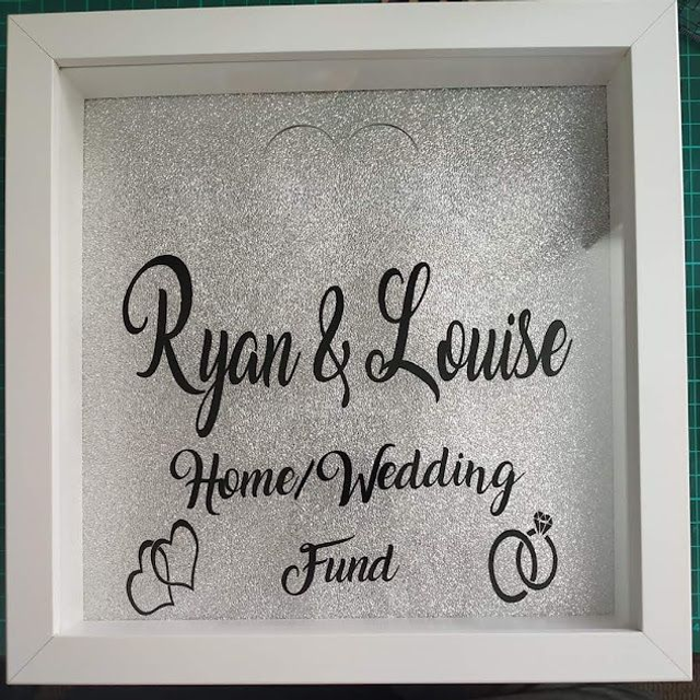 personalised money box frame