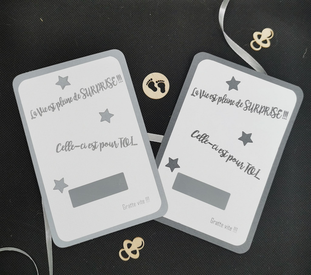 Carte à gratter annonce Parrain/Marraine