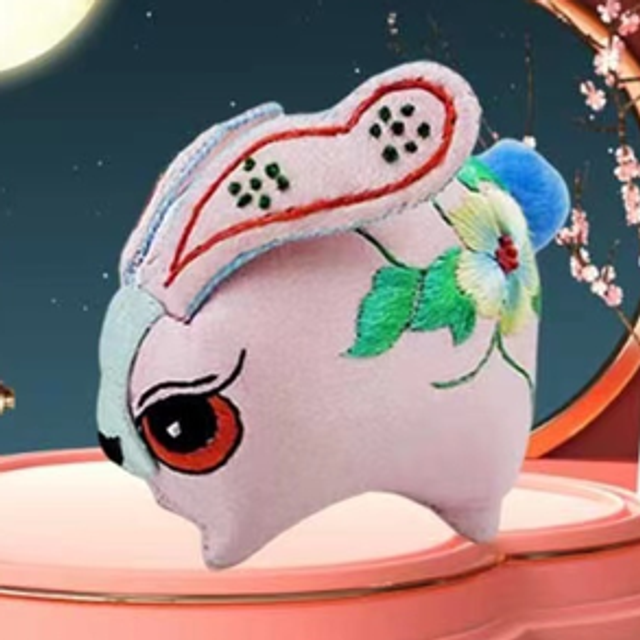 Petit lapin brodé