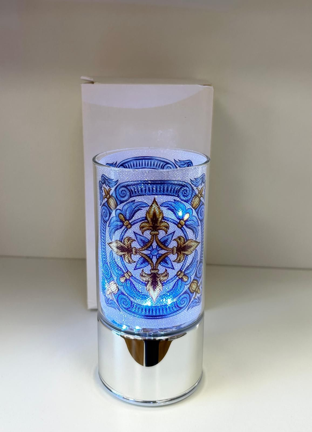 Lampada in vetro maiolica