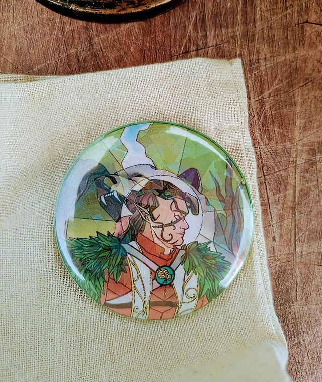 Badge "Baldur's Gate : Halsin" - 58 mm - Holographique