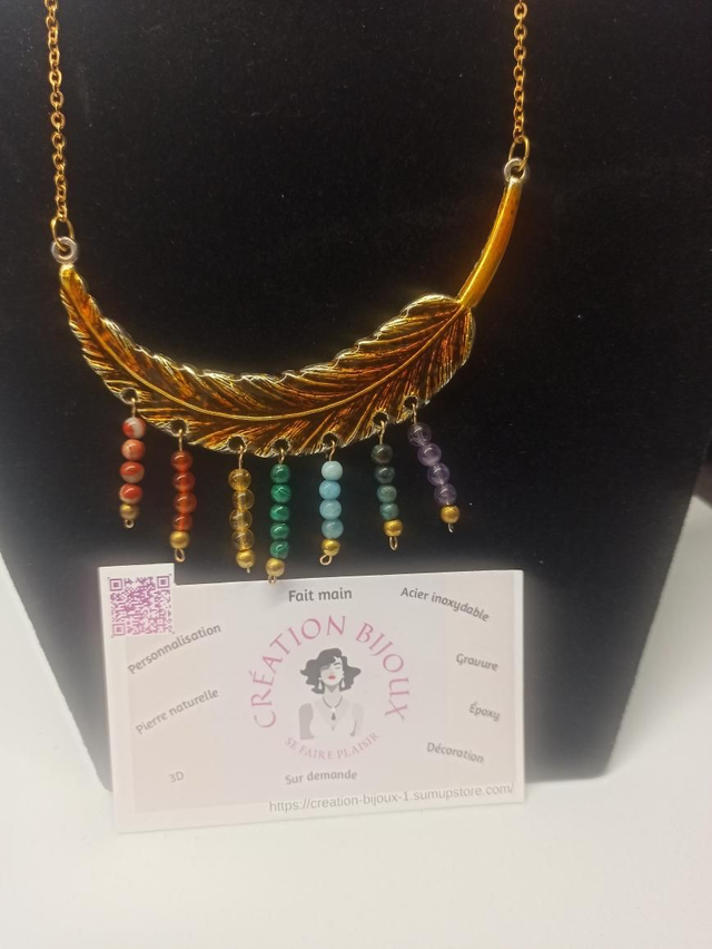 Collier plume 7 chackras