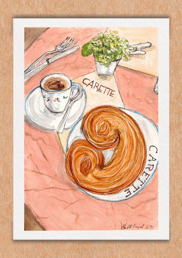 Café palmier chez Carette - Tirage d'art