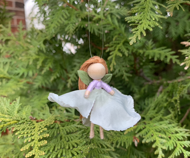 Mini Lilac and Sage Hanging Fairy