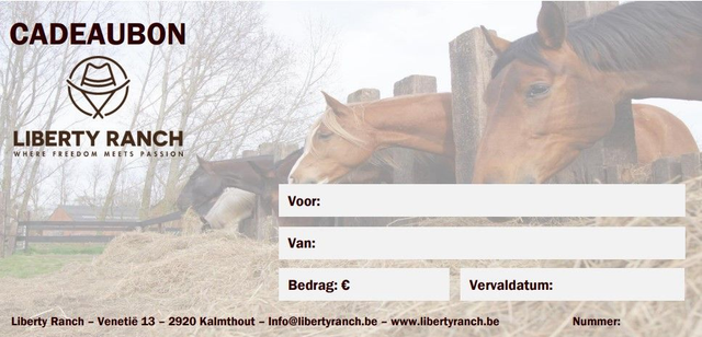 Cadeaubon enkel voor webshop