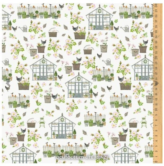10 cm BW-Stoff "Gewächshäuser"