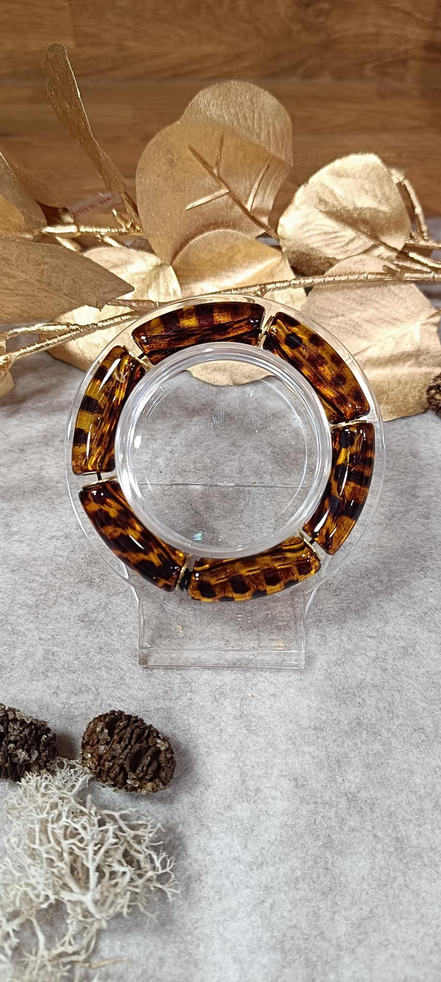 Bracelet perles léopard tortoise