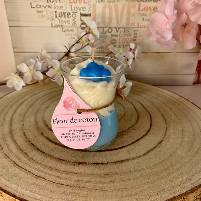 Bougie gourmande « Fleur de coton »