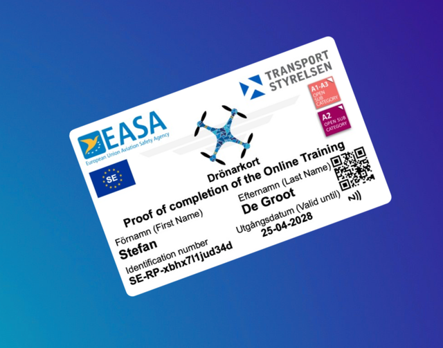 Drone Pas Zweden Met NFC Maak Bij Opties Een Keuze Uit Welke Variant Je Wenst Te Bestellen !