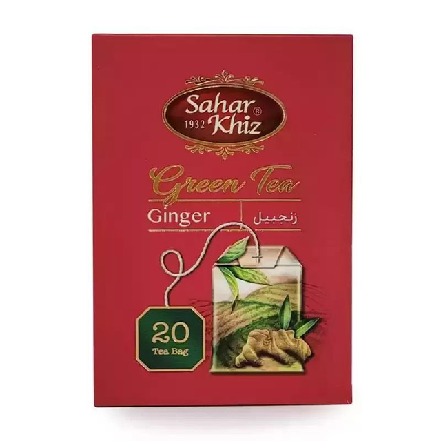 Sahar Khiz Perzský Sáčkový Zelený Čaj so Zázvorom 30 gr. (20 ks.)