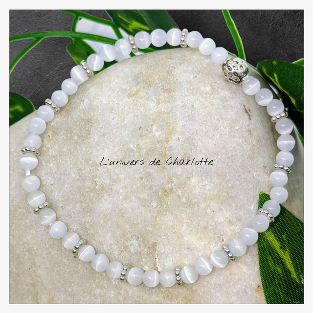 Bracelet "Sélénite" 4mm BR-111