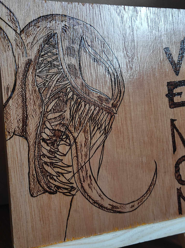 Cadre pyrogavure Vénom