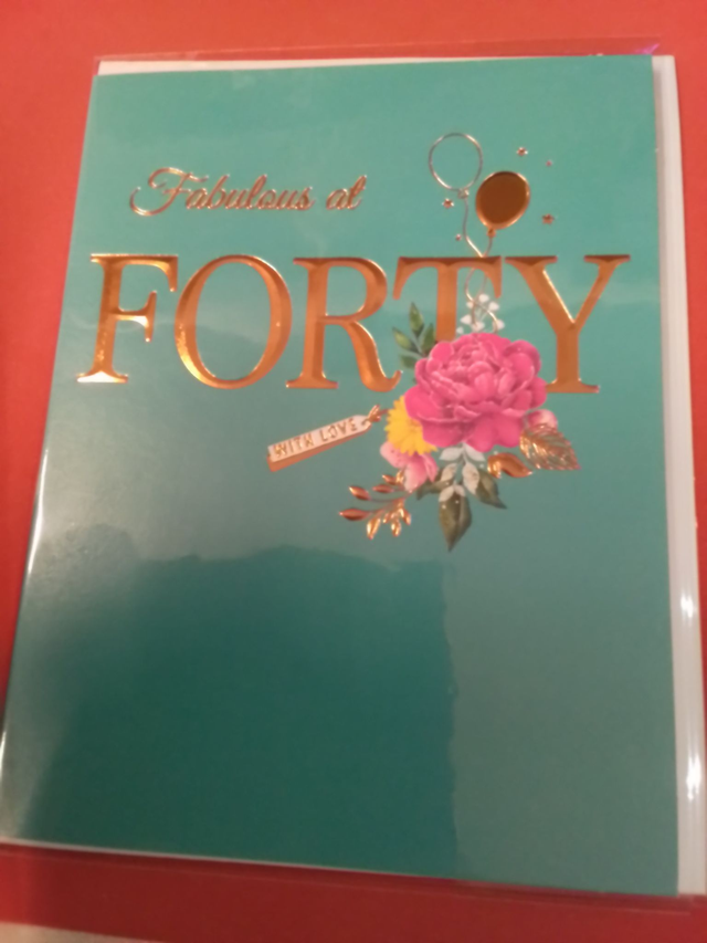 40th Birthday Card Modern Design 