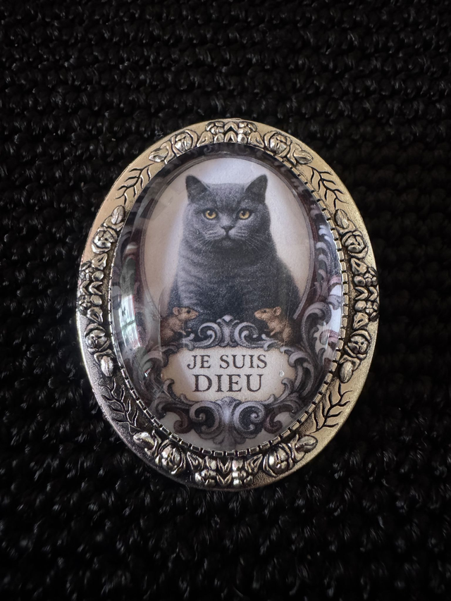 Broche chat British Shorthair bleu