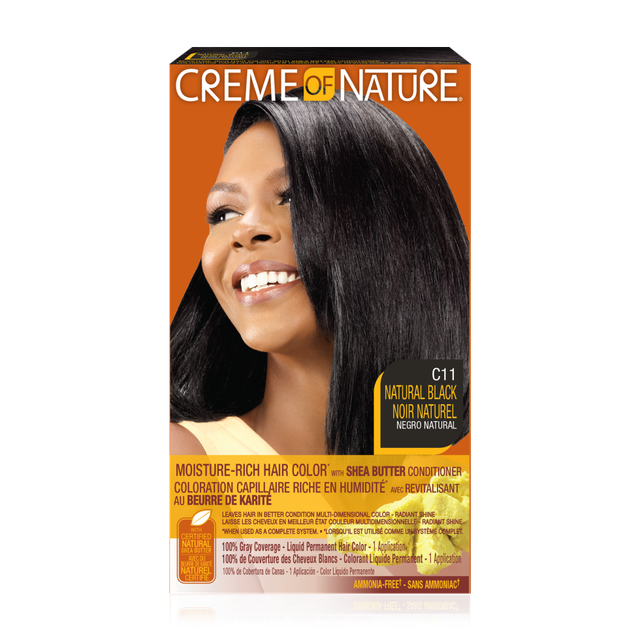 Creme Of Nature Moisture-Rich Hair Color* with Shea Butter Conditioner C11 Natural Black