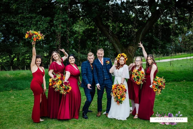 Faux Large Cascading Bouquet 