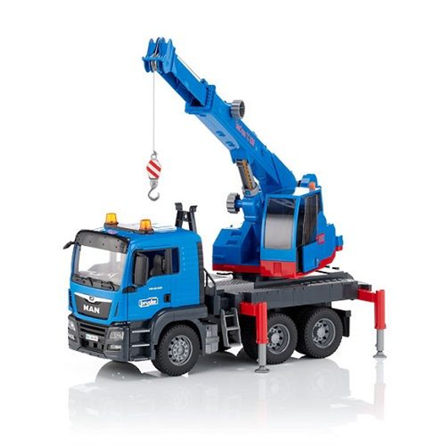 Bruder 03771camion grue man tgs bleu
