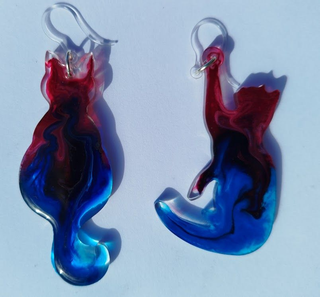 Boucles d'oreilles en résine