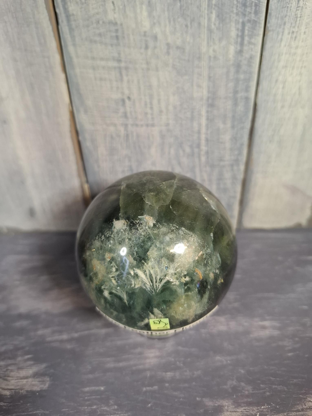 Blue Feather Fluorite Sphere 