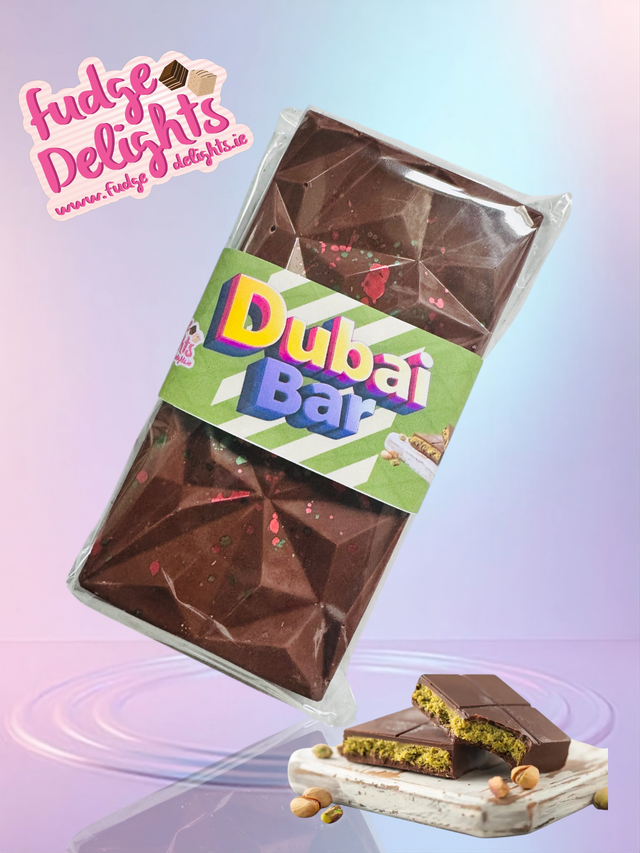 Fudge Delights homemade Dubai Bar - milk choc - 275g