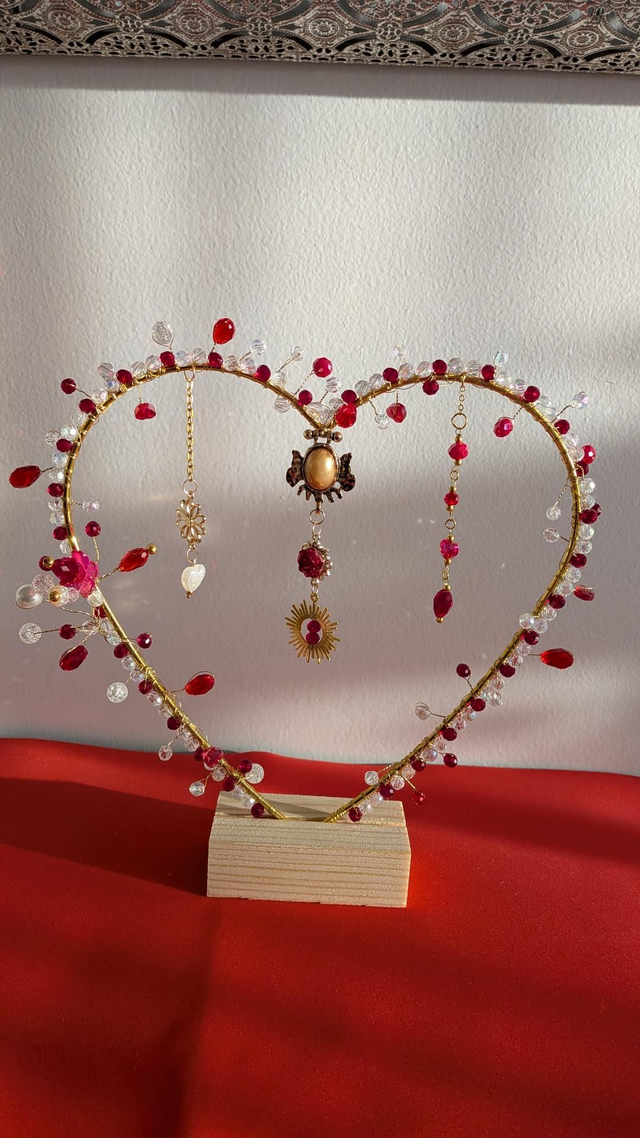 Crystal heart suncatcher 