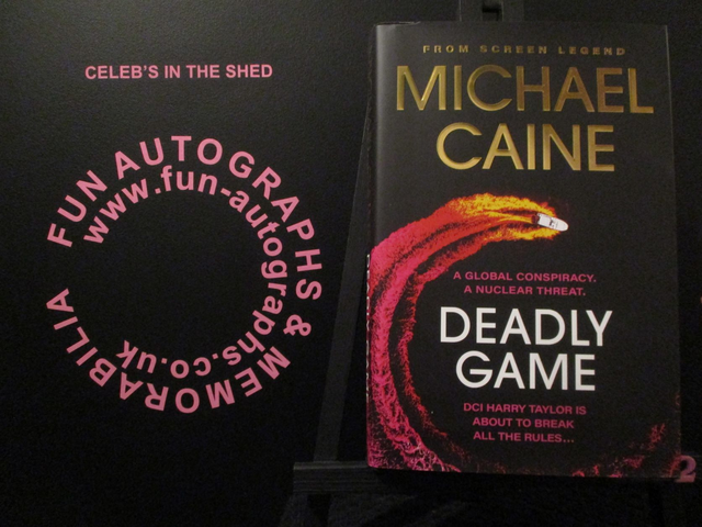 Michael Caine 'Deadly Game' Authentic Autographed Hardback Book (2)