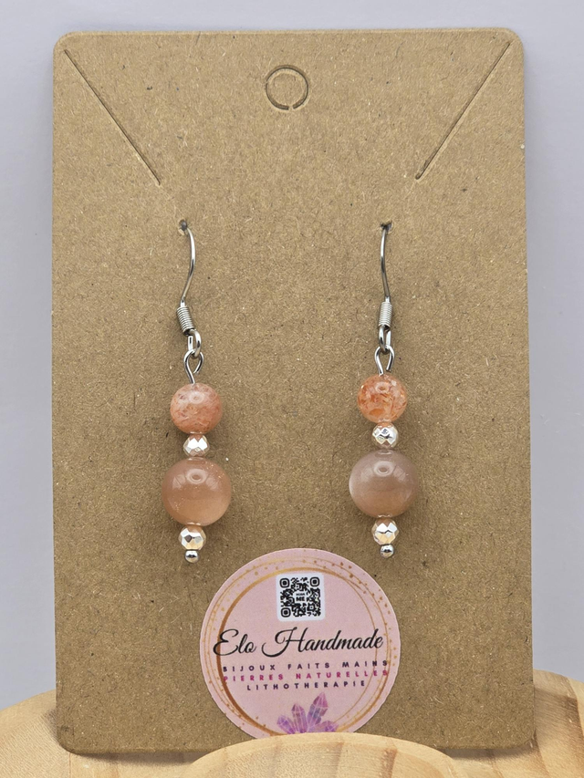 Boucles d'oreilles Pierre de soleil 